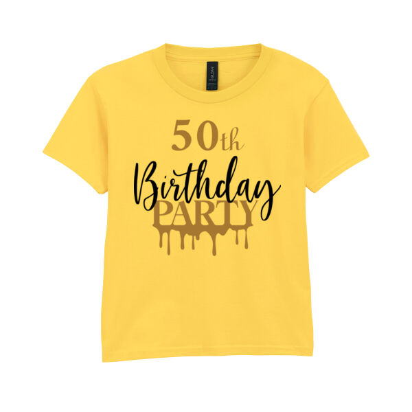 50th Birthday Party - Softstyle™ youth ringspun t-shirt Thumbnail