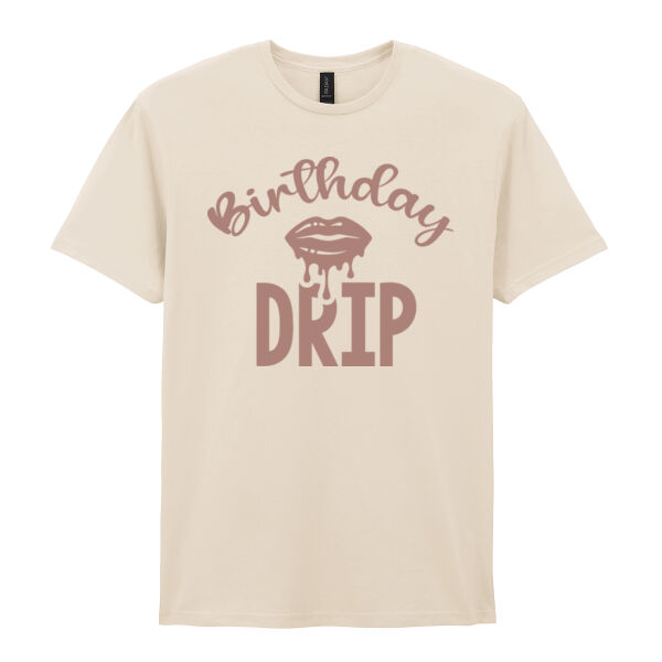 Birthday Drip - Softstyle™ adult ringspun t-shirt Thumbnail