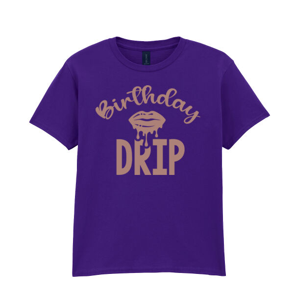 Birthday Drip - Softstyle™ youth ringspun t-shirt Thumbnail