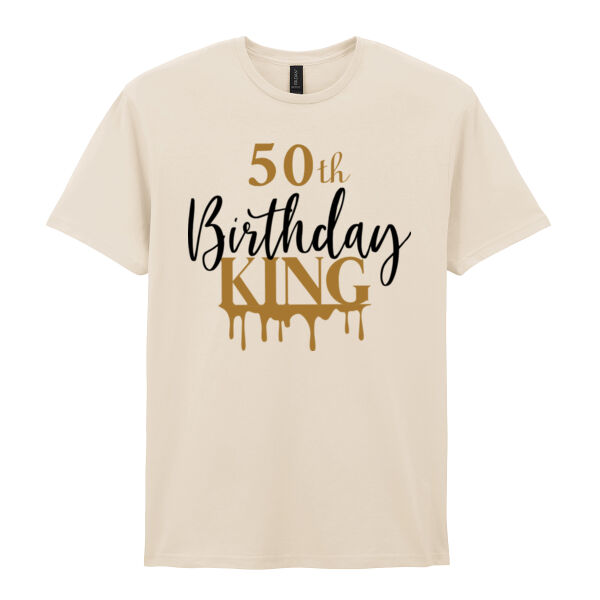 50th Birthday King - Softstyle™ adult ringspun t-shirt Thumbnail