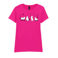 Halloween cats - Softstyle™ women's ringspun t-shirt Thumbnail