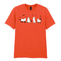 Halloween cats - Softstyle™ adult ringspun t-shirt Thumbnail
