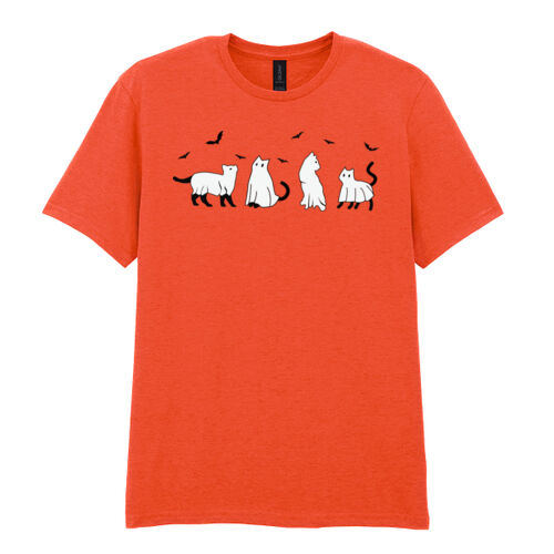 Halloween cats - Softstyle™ adult ringspun t-shirt Thumbnail