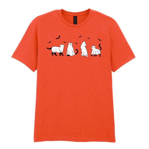 Halloween cats - Softstyle™ adult ringspun t-shirt Thumbnail