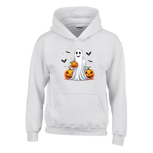 Halloween Ghost with Pumpkin - Heavy Blend™ youth hooded sweatshirt Thumbnail