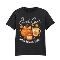 Just Girls Who Loves Fall - Softstyle™ youth ringspun t-shirt Thumbnail