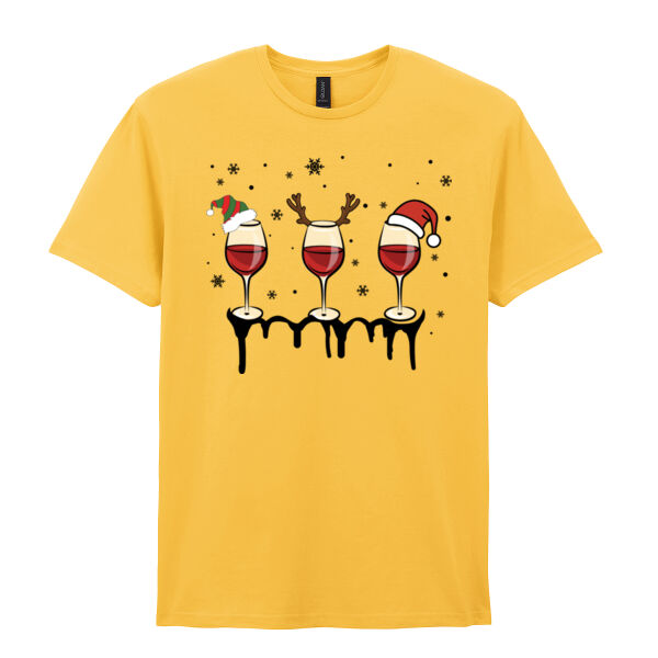 Christmas Drinks - Softstyle™ adult ringspun t-shirt Thumbnail