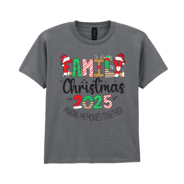 Family Christmas 2025 Making memories Together - Softstyle™ youth ringspun t-shirt Thumbnail