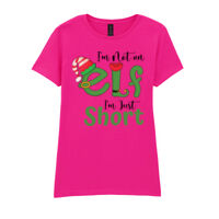 I'm not just ELF I'm just short - Softstyle™ women's ringspun t-shirt Thumbnail