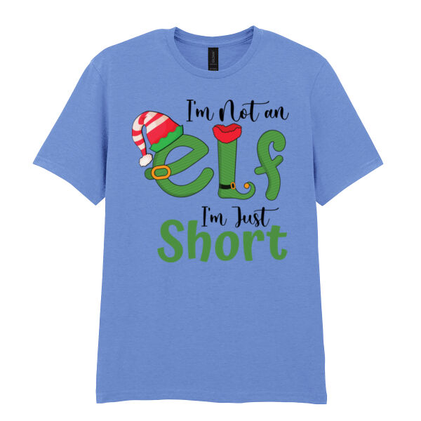 I'm not just ELF I'm just short - Softstyle™ adult ringspun t-shirt Thumbnail