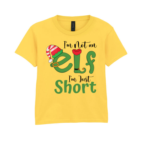 I'm not just ELF I'm just short - Softstyle™ youth ringspun t-shirt Thumbnail