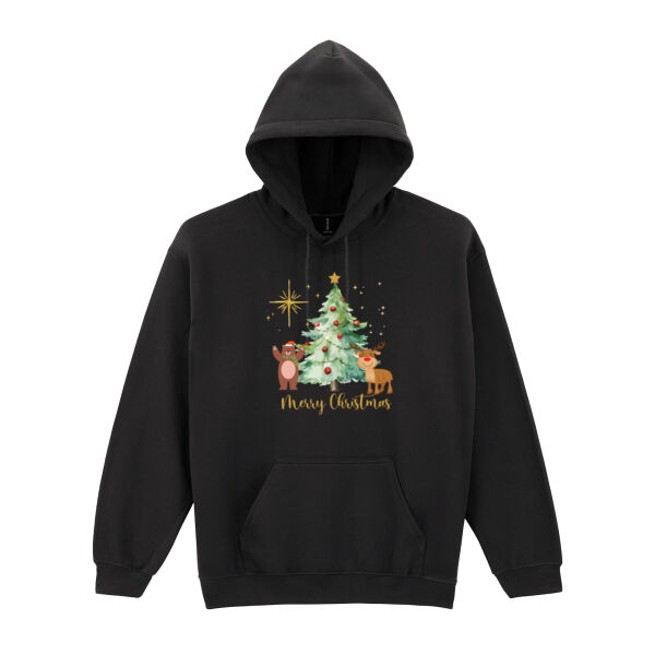 Merry Christmas with beer and reindeer - Heavy Blend™ hooded sweatshirt Thumbnail