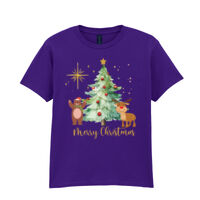 Merry Christmas with beer and reindeer - Softstyle™ youth ringspun t-shirt Thumbnail