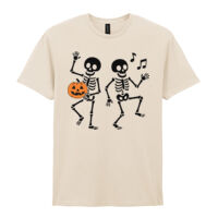 Halloween Dancing Skeleton - Softstyle™ adult ringspun t-shirt Thumbnail