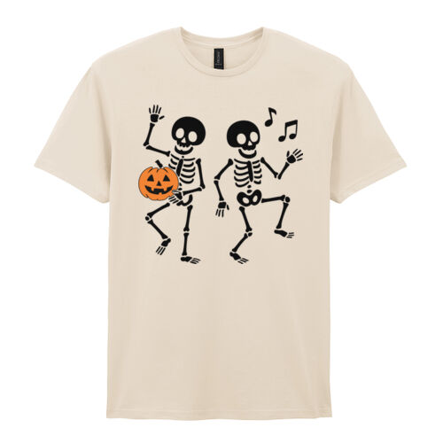 Halloween Dancing Skeleton - Softstyle™ adult ringspun t-shirt Thumbnail
