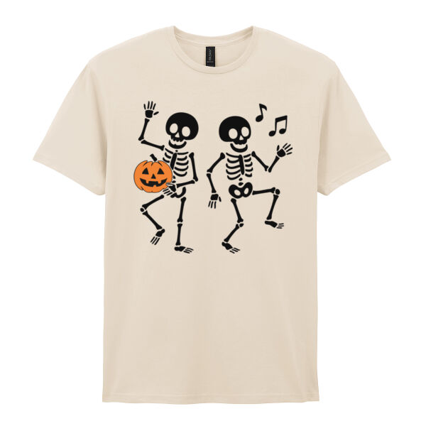 Halloween Dancing Skeleton - Softstyle™ adult ringspun t-shirt Thumbnail