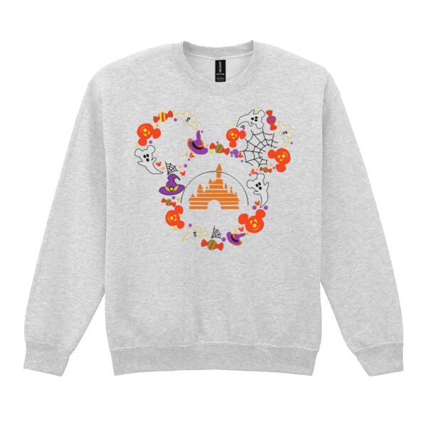 Disney Halloween Mice face - Heavy Blend™ adult crew neck sweatshirt Thumbnail