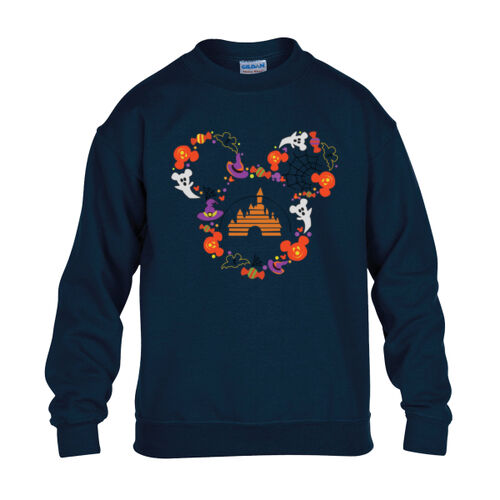 Disney Halloween Mice face - Heavy Blend™ youth crew neck sweatshirt Thumbnail