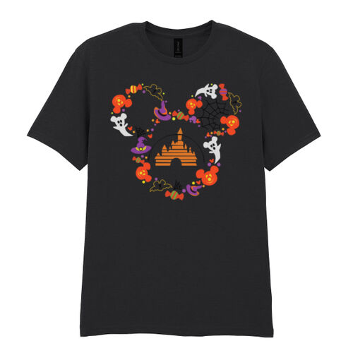 Disney Halloween Mice face - Softstyle™ adult ringspun t-shirt Thumbnail