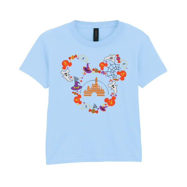 Disney Halloween Mice face - Softstyle™ youth ringspun t-shirt Thumbnail