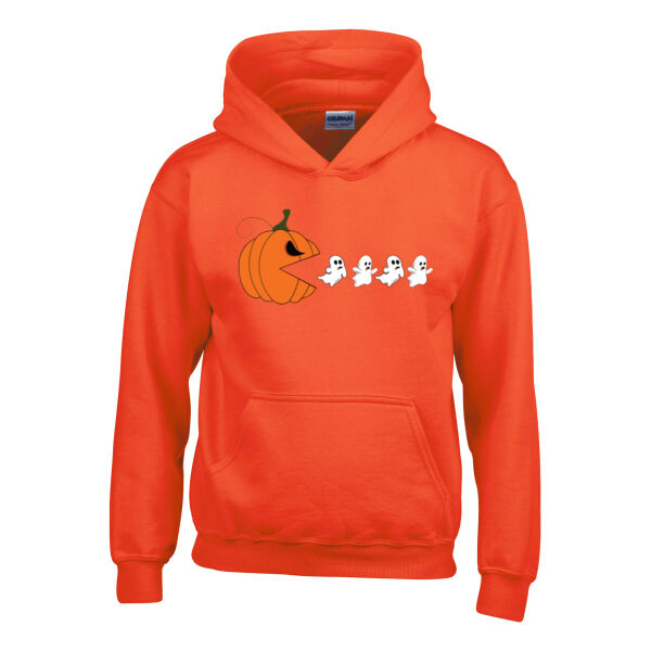 Halloween Pumpkin Ghost Eater - Heavy Blend™ youth hooded sweatshirt Thumbnail