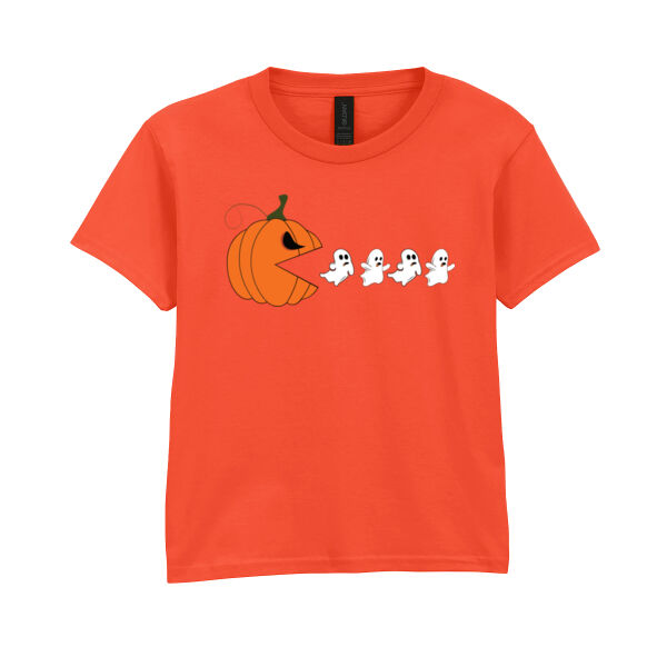 Halloween Pumpkin Ghost Eater - Softstyle™ youth ringspun t-shirt Thumbnail