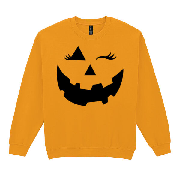 Halloween Face - Heavy Blend™ adult crew neck sweatshirt Thumbnail
