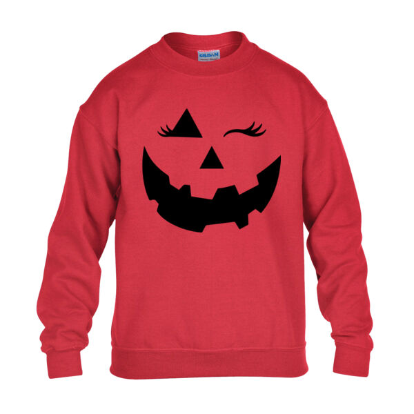 Halloween Face - Heavy Blend™ youth crew neck sweatshirt Thumbnail