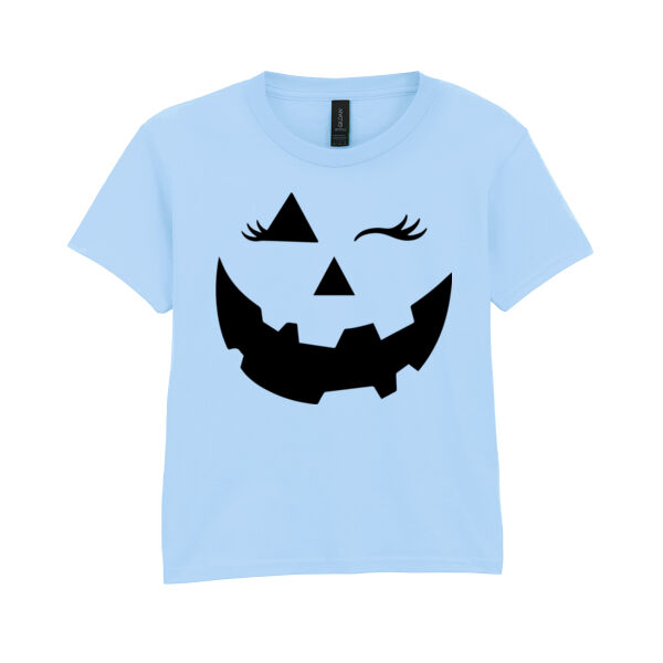Halloween Face - Softstyle™ youth ringspun t-shirt Thumbnail