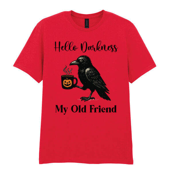 Hello Darkness my old friend - Softstyle™ adult ringspun t-shirt Thumbnail