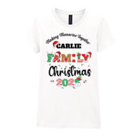 Making memories together Custom Name Family Christmas 2025 - Softstyle™ women's ringspun t-shirt Thumbnail