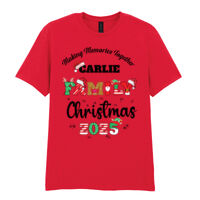 Making memories together Custom Name Family Christmas 2025 - Softstyle™ adult ringspun t-shirt Thumbnail