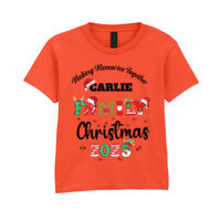 Making memories together Custom Name Family Christmas 2025 - Softstyle™ youth ringspun t-shirt Thumbnail
