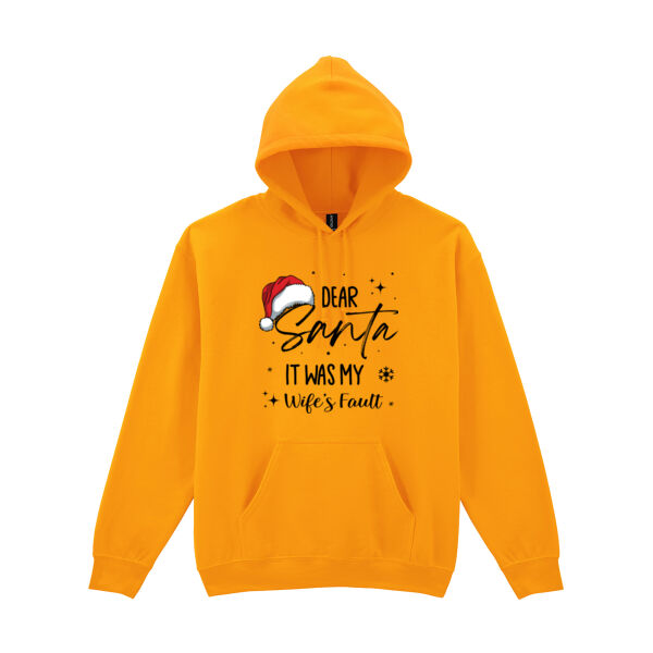Dear santa it was my wife fault - Heavy Blend™ hooded sweatshirt Thumbnail