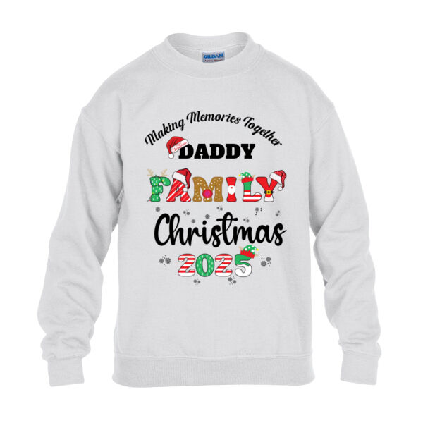 Making memories together Daddy Family Christmas 2025 - Heavy Blend™ youth crew neck sweatshirt Thumbnail